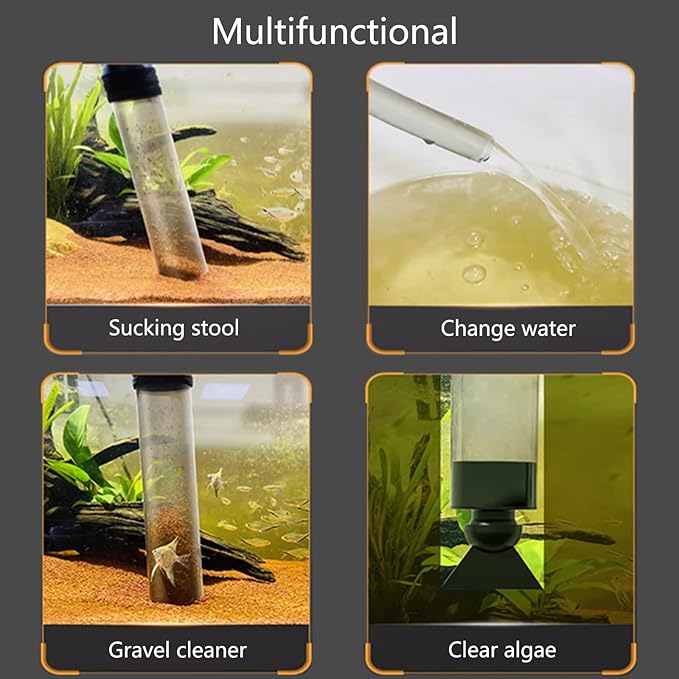 Carefree Fish Small Aquarium Gravel Cleaner Fish Tank 80Gph Water