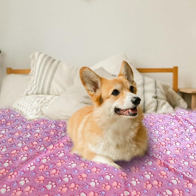 Dog Blankets for Large Dogs 1 Pc 60" x 50", Fuzzy