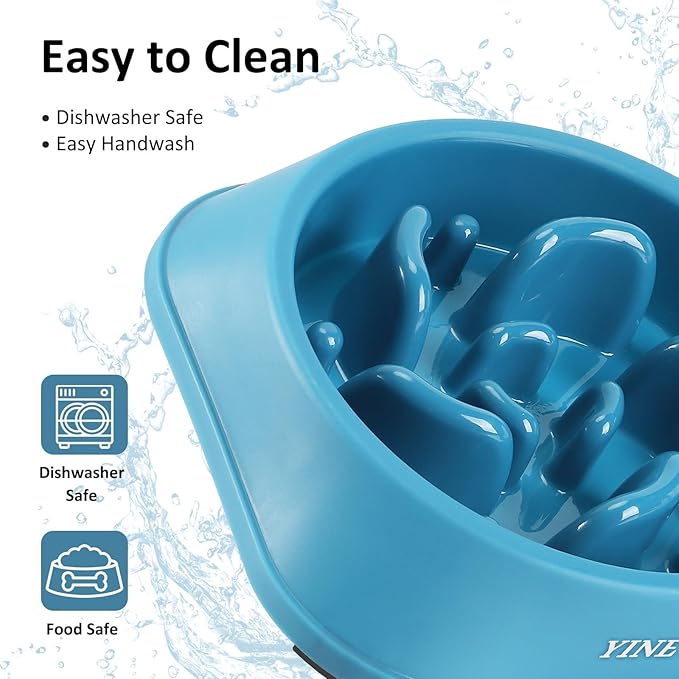 2Pcs Slow Feeder Dog Bowls Large Breed