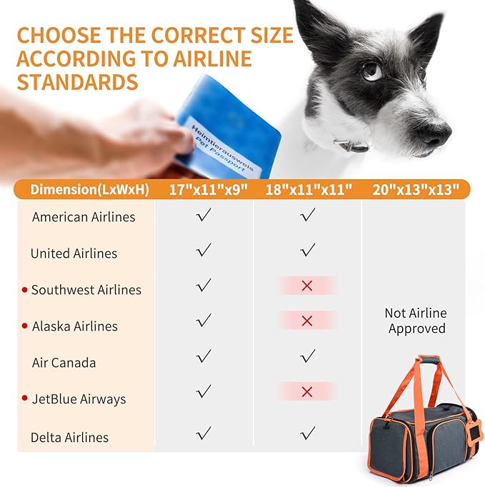 LOOBANI Pet Carrier with Wheels 18x11x11 for 16 LBS