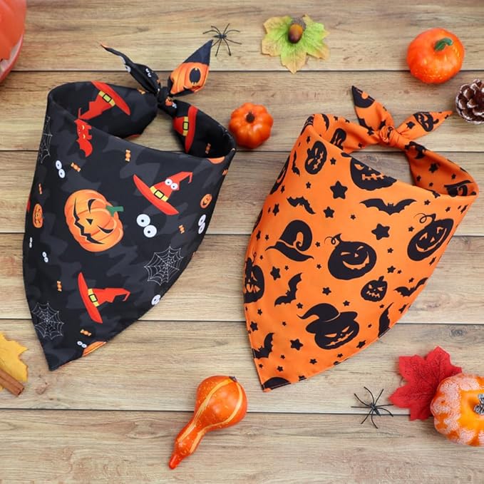 Vivifying Halloween Dog Bandanas 2 Pack