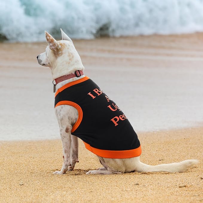 Saintrygo 8 Pieces Dog Shirts Pet Printed Clothes with Funny Letters Summer Pet T Shirts Cool Puppy Shirts Breathable Dog Outfit Soft Dog Sweatshirt for Pet Dogs Cats (Delicate Pattern