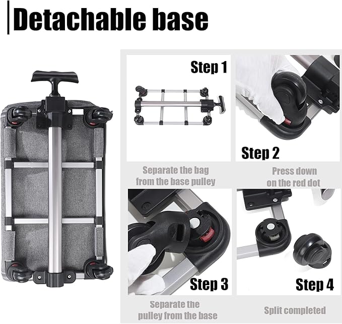 Cat Dog Carrier with Detachable Wheels Airline Approved