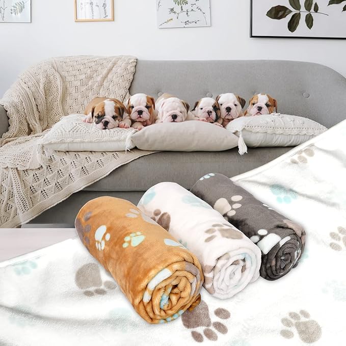 Rezutan Upgraded Dog Blankets for Medium Dogs 3 Pack 30"x20"