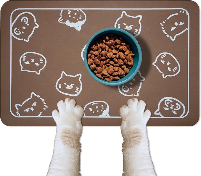 YCT Pet Cat Dog Food Mat 18.1 x 11.8 inches,