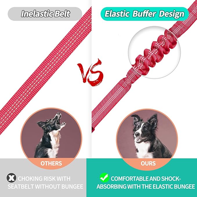 BAAPET Dog Seatbelt Leash for Cars 2-Packs Pet