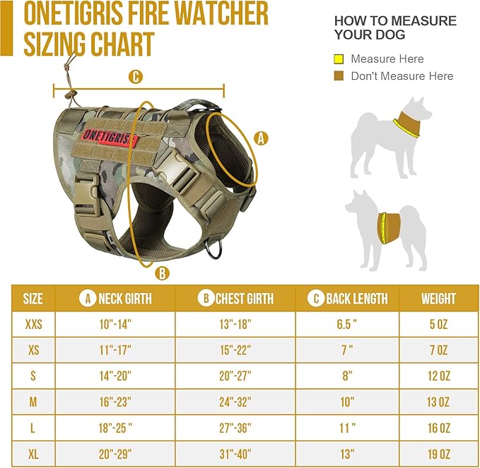 OneTigris Tactical Dog Harness Vest