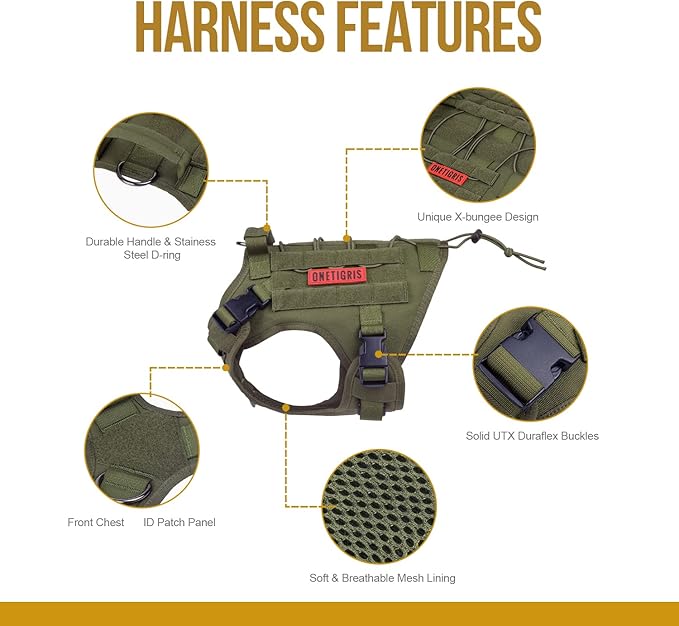 OneTigris Tactical Dog Harness Vest