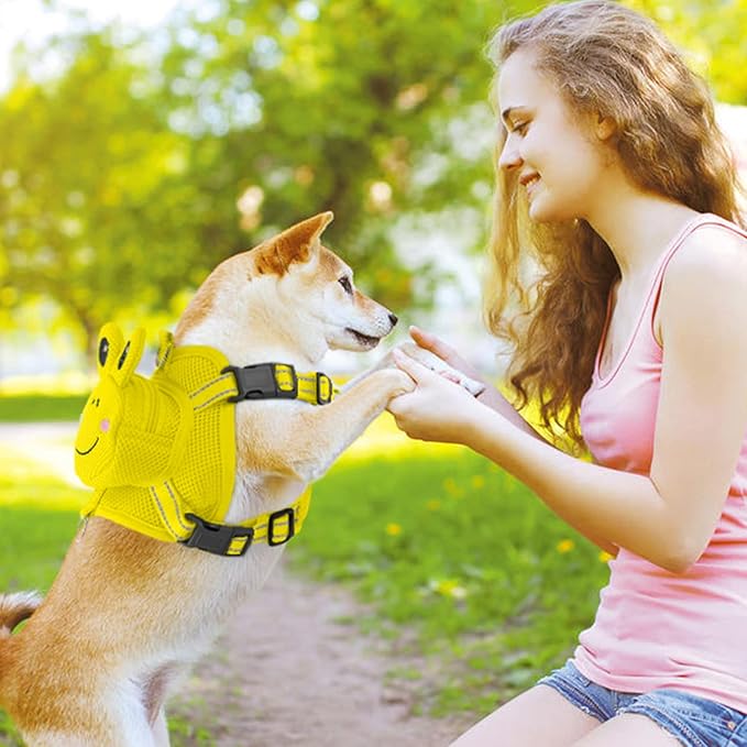 Dog Backpack Harness Dog Self Carrier Bag Adjustable