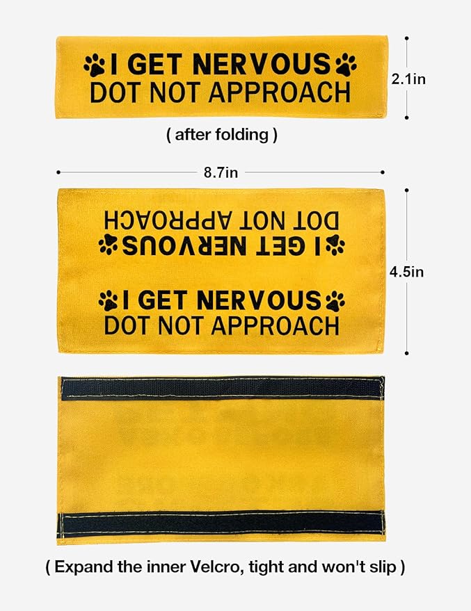 I get Nervous Dot Not Approach Dog Leash Sleeve