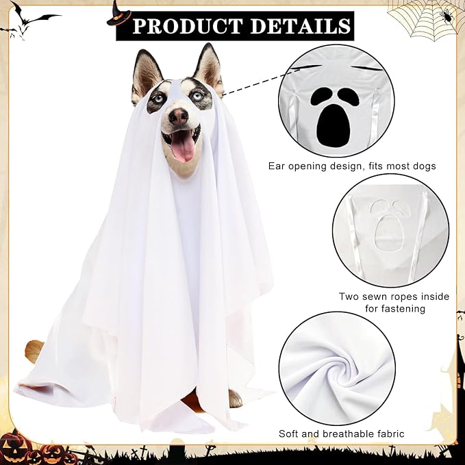 Halloween Ghost Dog Costume Dog White Costumes Ghost