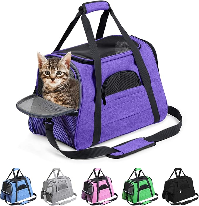 Prodigen Cat Carrier Dog Carrier for Medium Dogs Dog Travel Crate Soft Slided Collapsible Pet Travel Carrier (20.5" W 13.5" H 10" D)