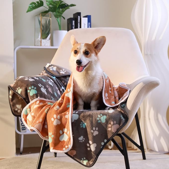 1 Pack 6 Blankets Dog Cat Soft Fluffy Large(41"x31")