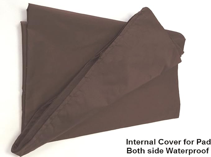 Dogbed4less 1 Pack Internal Duvet Case Waterproof Zipper Dog Bed Cover for Medium Large 37"x27"X4" Memory Foam Pad Pet Bed 41"X31" FLAT