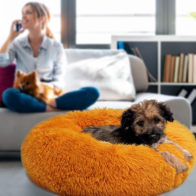 Small Dog Bed for Calming Dog 19 inches 10-100 lbs