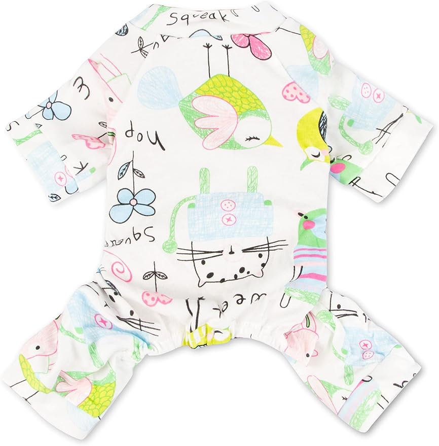 Puppy Pajamas Dog Onesies Pet Dog Soft Pajamas Various Patterns Pet Jumpsuit 5 Styles for Small Medium Dogs Cats Pajamas (Mouse