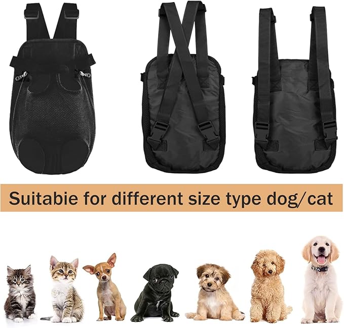 Pet Carrier Backpack M(4-8lb), Black