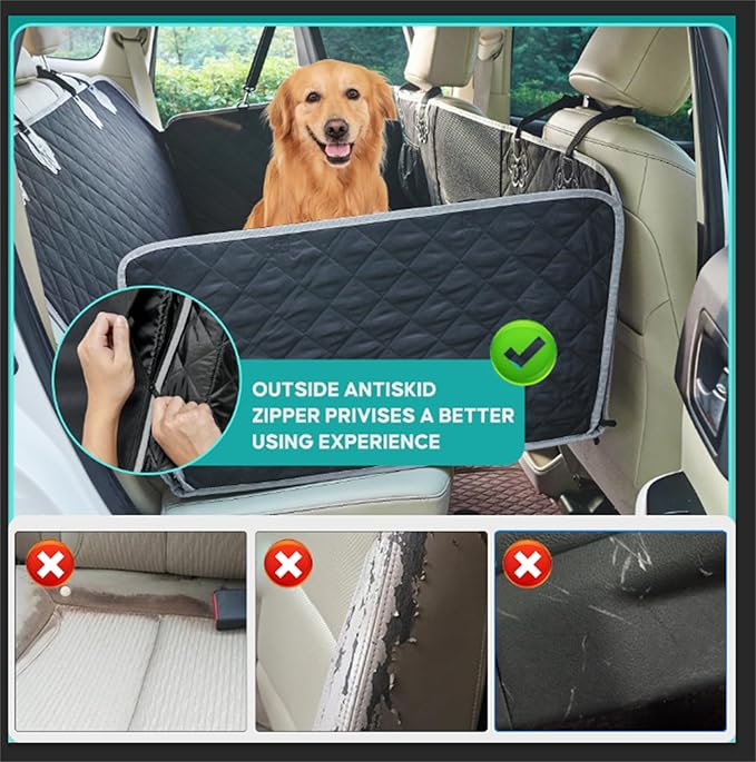 Back Seat Extender for Dogs,Hard Bottom Dog Car
