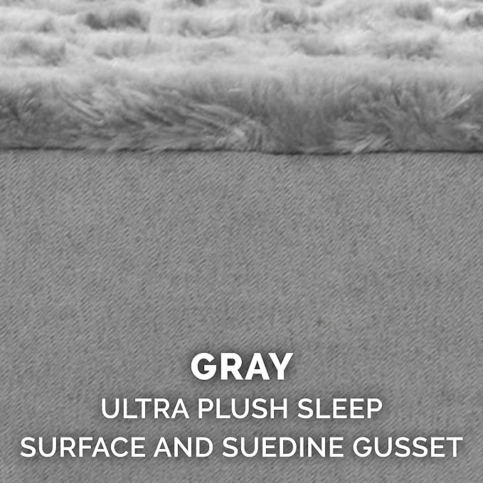 Furhaven Replacement Dog Bed Cover Ultra Plush Faux Fur & Suede Mattress