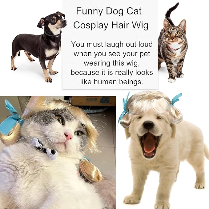 Funny Dog Wig Pet Costumes