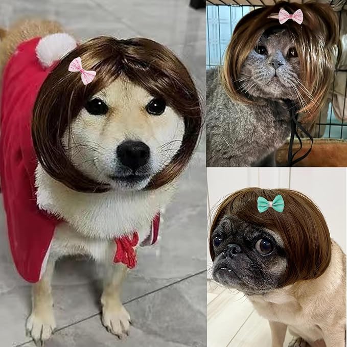 Funny Dog Wig Pet Costumes