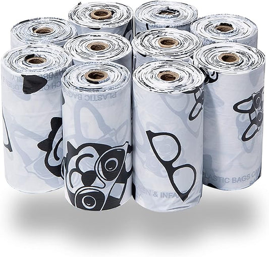 Best Pet Supplies Dog Poop Bags (150 Bags) for Waste Refuse Cleanup