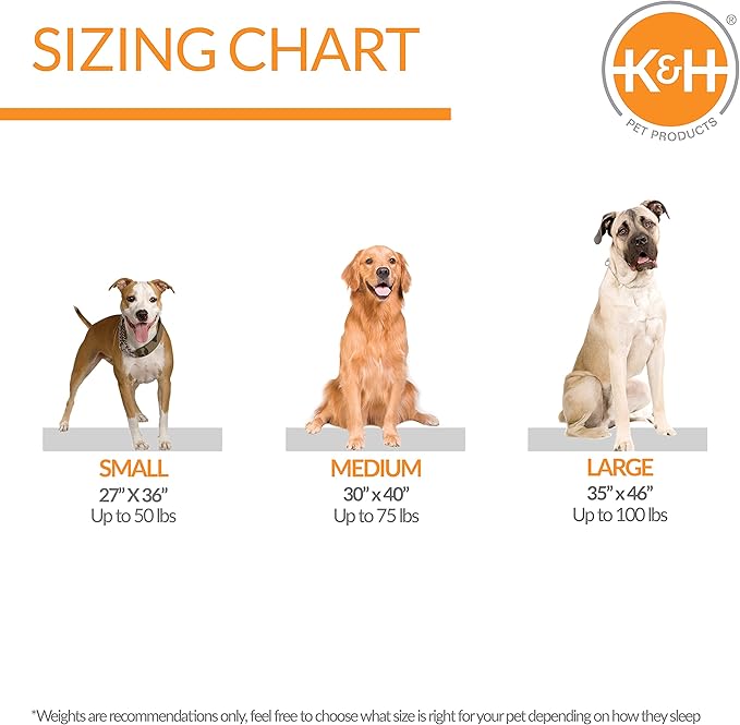 K&H Pet Products Indoor/Outdoor Superior Orthopedic Dog Bed 30 X 40 X 4 Inches