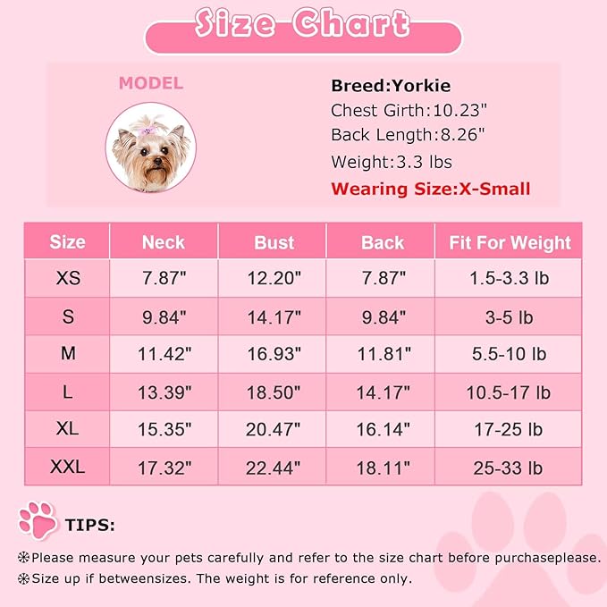 Dog Pajamas Pjs Spring Summer Dog Clothes for Small Dogs Girl Boy Soft Stretchy Puppy Clothes Onesie Cat Pet Jammies Outfit (Flamingo