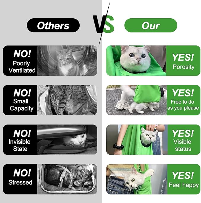 Yanvega Cat Soft Travel Carrier Pet Supplies Sling Bag 11 lbs