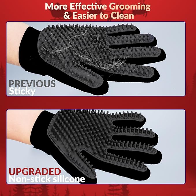Upgrade Version Pet Grooming Glove 1 Pair