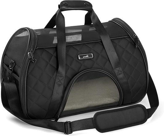 Pecute Cat Carrier Soft 10lbs (Black)