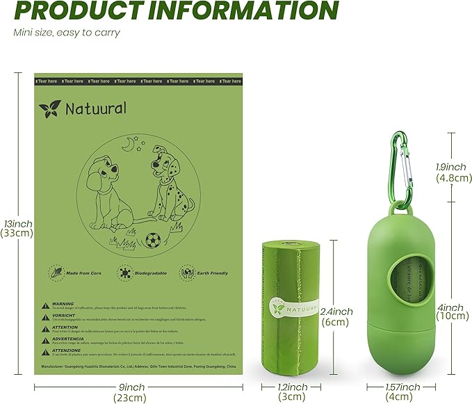 Biodegradable Poop Bags-1050 Counts 70 Rolls 9×13 Inch, 100% Leak