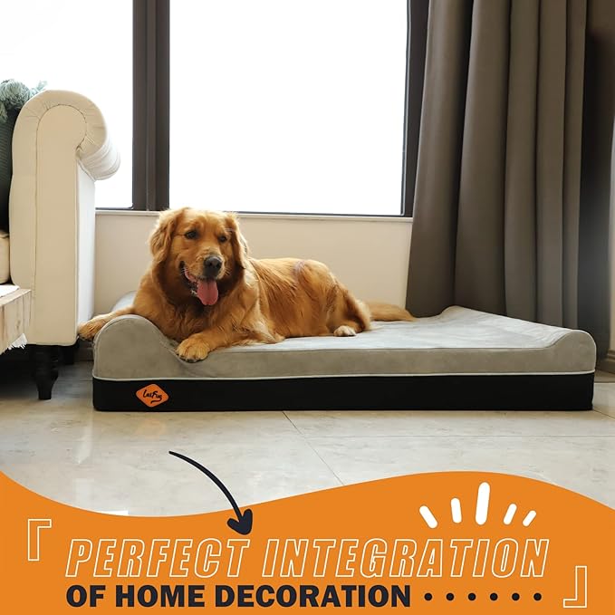 Laifug Orthopedic Memory Foam Extra Large Dog Bed Pillow(50"x36"x10"