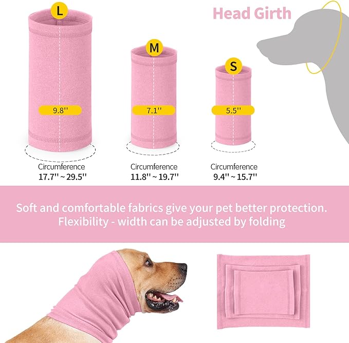 Nanaki Dog Calming Hoodie Ear Wraps for Dogs