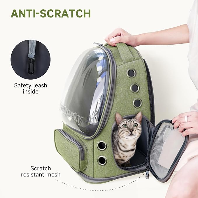 Cat Backpack Carrier 15lbs, Transparent