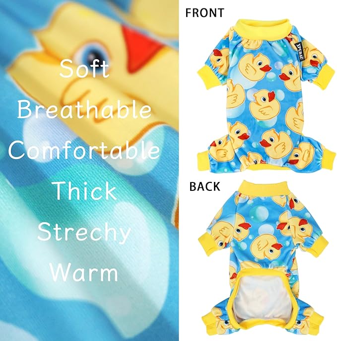 XPUDAC 4 Piece Dog Pajamas for Small Dogs
