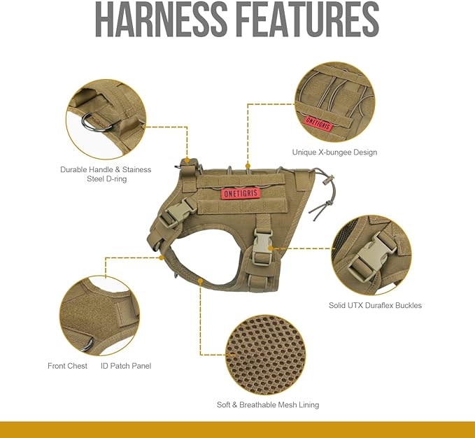OneTigris Tactical Dog Harness Vest