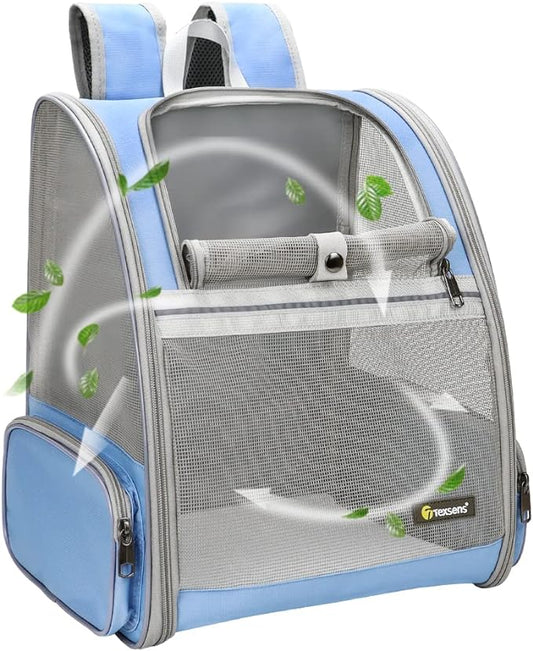 Texsens Pet Backpack Carrier for Small Cats Dogs