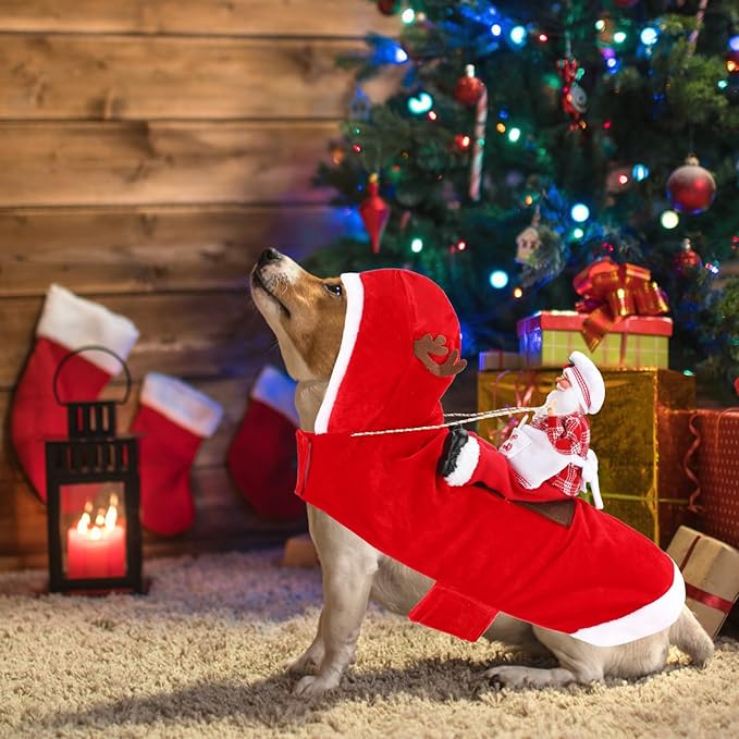 BWOGUE Santa Dog Costume Christmas Pet Clothes Santa