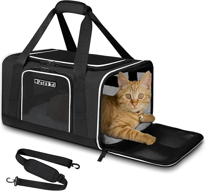 Petskd Pet Carrier 17x11x10.5 Delta American United Airline Approved 5-Sided Breathable