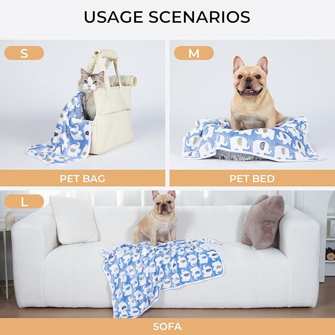 1 Pack 3 Blankets Super Soft Fluffy Premium Medium(30x20 inch)