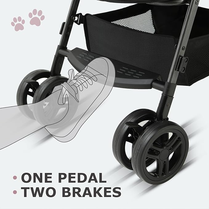 SWITTE Dog Stroller for Small Medium Dogs 4 Universal