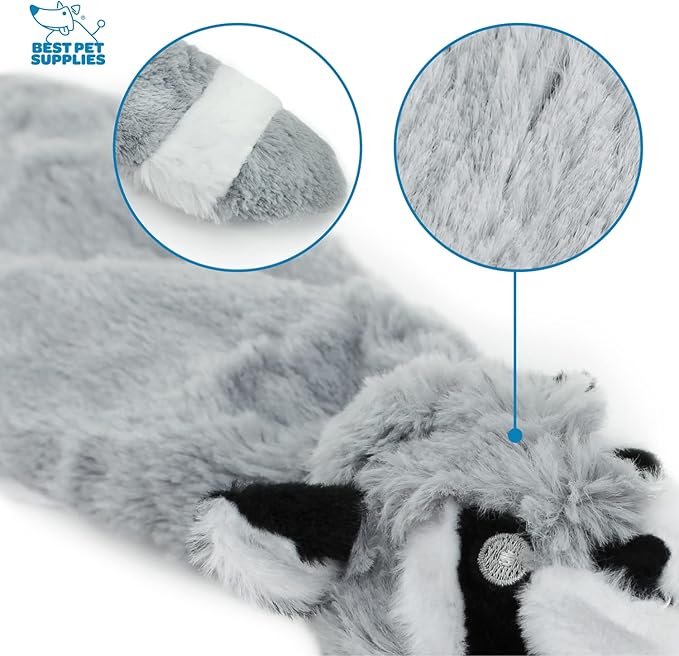 Best Pet Supplies 2-in-1 Stuffless Squeaky Dog Toys with Soft