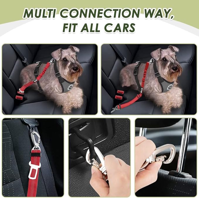 SlowTon Dog Seatbelt 2 Pack