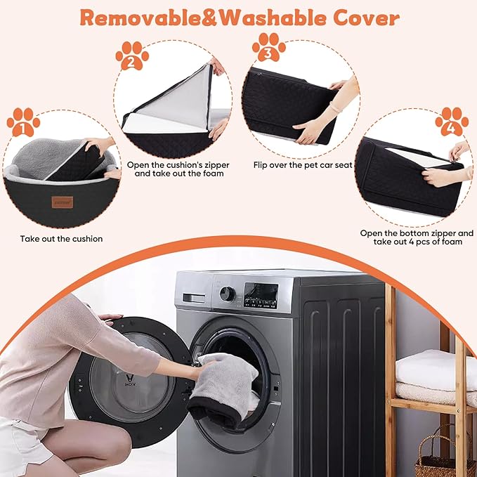 Dog Car Seat for Small Medium Dogs Under 35 lbs