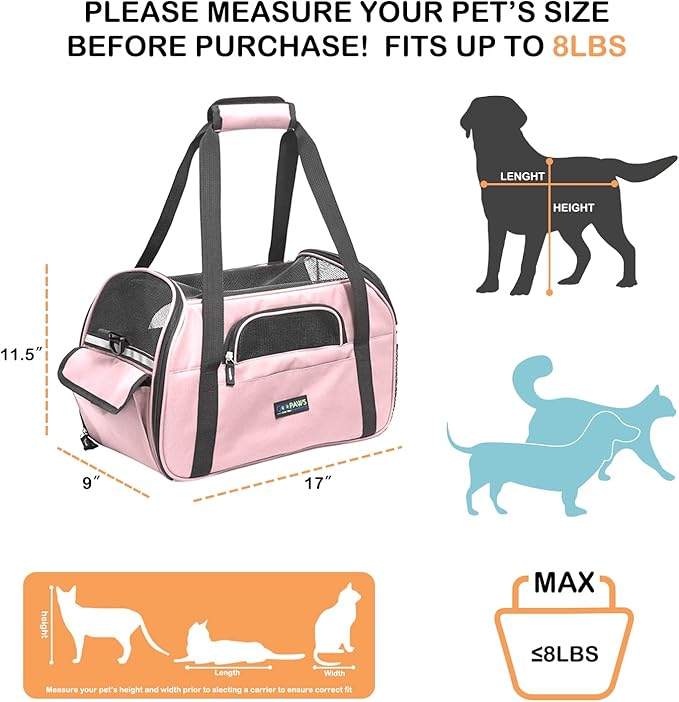 JESPET Soft-Sided Kennel Pet Carrier for Small Dogs