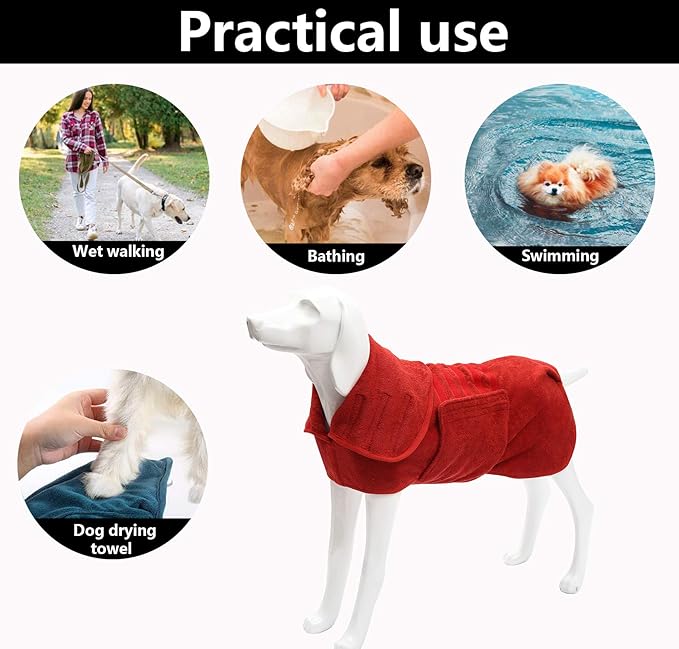 Geyecete Dog Drying Coat -Dry Fast Dog Bag-Microfibre
