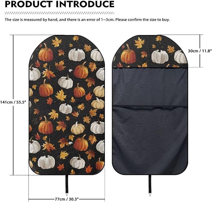 Yewattles Maple Leaf Pumpkin Waterproof Sweat Towel Car
