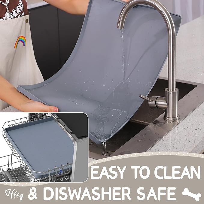 MateeyLife Silicone Cat & Dog Food Mat for Floors Waterproof