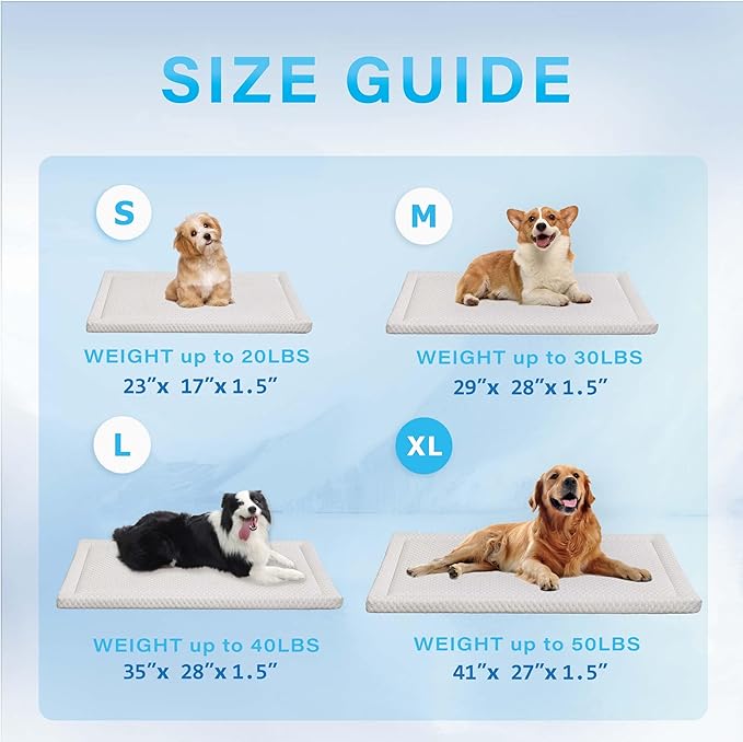 Breathable Dog Cooling Pad Kennels(35" Lx22 Wx1.5 T)